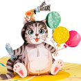 thumbnail image 1 of Carte d'Anniversaire shiyou-Pop Up Chat, 1 of 4