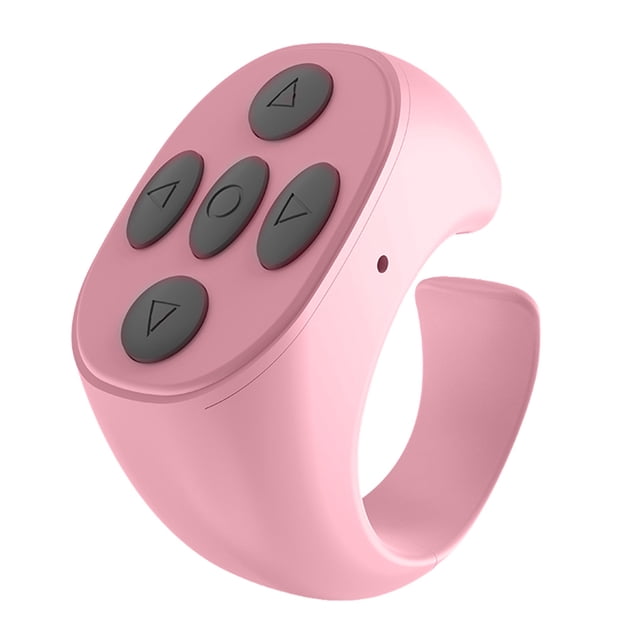 Mobile Phone Selfie Controller Wireless Remote Control Volume Ring Flipping Volume Portable Outdoor Short Video Smartphone Fingertip Button Pink