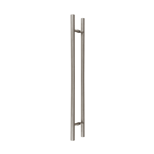 Poignée de Porte 60′′ Dos à Dos Ronde ‘H' Style Échelle – Acier Inoxydable 304 Grade – Noir Mat, Satin Brossé, Finition Or PVD – Entrée avant Douche Verre Bois Fibre de Verre Métal Portes