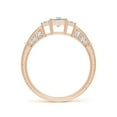 thumbnail image 2 of ANGARA Lab Grown Princess-Cut Diamond Three Stone Ring for Women in 14K Rose Gold (Size-4.5mm| Color-F-G| Clarity-VS) | April Birthstone, Anniversary, Jewelry Gift for Women | Lab-Grown Diamond Ring, 2 of 6