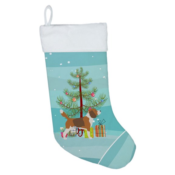 Carolines Treasures BB2928CS Beagle Merry Christmas Tree Christmas Stocking  Large multicolor