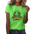 thumbnail image 1 of TSADFHJI T-Shirts pour Femmes Coupe Ample Plus Mode Décontractée Imprimée Col Rond Manches Courtes Chandail TG Vert, 1 of 4