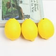 thumbnail image 3 of Gustave 12pcs Fake Lemon Artificial Fruits 3.7" x 2.5" Big Size Simulation Lemon Plastic Faux Lemon for Home Kitchen Table Cabinet Party Decor Photography Prop (Yellow), 3 of 8