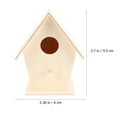 thumbnail image 5 of Jiandong Wooden Small House 6 Unfinished Wooden Bird Houses for DIY Crafts - Mixed Styles(3.74X3.54X2.36Inch), 5 of 10