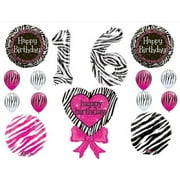 ZEBRA PRINT SWEET 16 16th Happy Birthday PARTY Balloons Decorations Supplies Candyland Saga