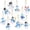 A002- Style B, variant on Christmas Decorations for Home, 20 Pcs 2.5 Inch Round Peppermint Swirl Candy Shaped Hanging Ornaments, Diamond Art Christmas Ornaments, Christmas Tree Ornaments Set, Christmas