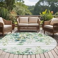 thumbnail image 4 of Green Round Area Rug 8Ft Washable Large Circle Rugs for Living Room Dorm, Eucalyptus Leaves Non-Slip Carpet Floor Mats Indoor Outdoor Carpet Runner Aesthetic Home Decor, 4 of 8