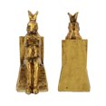 thumbnail image 3 of A&B Home Weathered Gold Seated Rabbit Resin Bookend Set 3.9" x 2.8" x 6.9", 3 of 7
