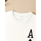 thumbnail image 3 of Letter Print T-shirt, Casual Short Sleeve Top For Spring & Summer, Women's Clothing, 3 of 6