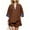 Brown, variant on Delconic Women Bohemian Print V Neck Short Sleeve Top and Split Hem Shorts Two Piece Summer Set for Casual and Daily Wear Brown L