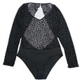 thumbnail image 3 of Body Secret Trasures para Dama de Mesh Manga Larga y Escote en Espalda de Encaje, con Broche en Entrepierna, Negro Talla CH, 3 of 4