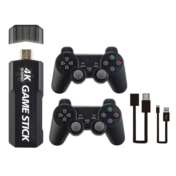 Video Game Stick 4K Consola Controlador inalámbrico doble (64G-30000+ Juegos) WDOplteas Para estrenar