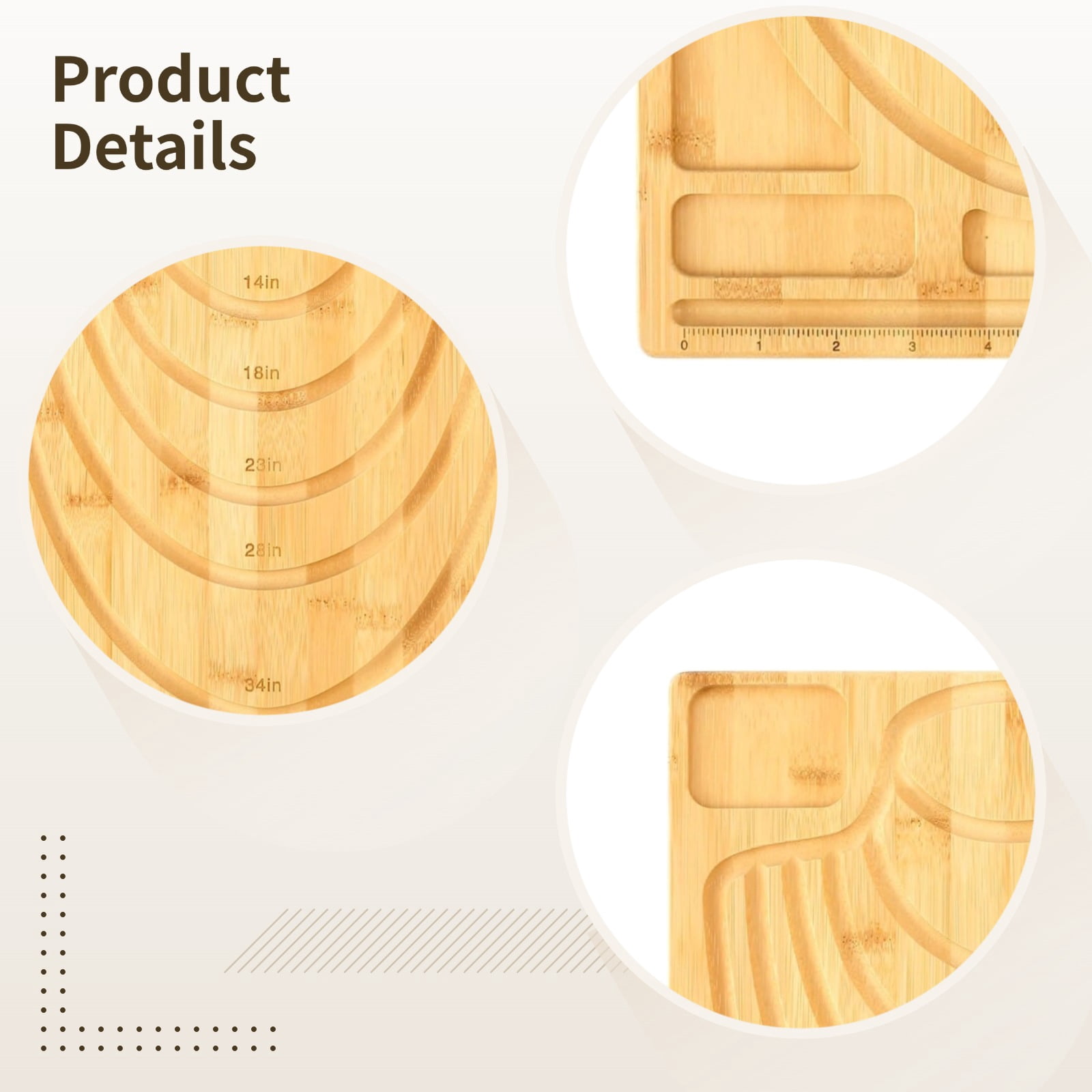 Wooden Bead Board for Jewelry Making, Necklace Beading Tray with Measurement Guides, DIY Wood Beading Board for Bracelet Necklace