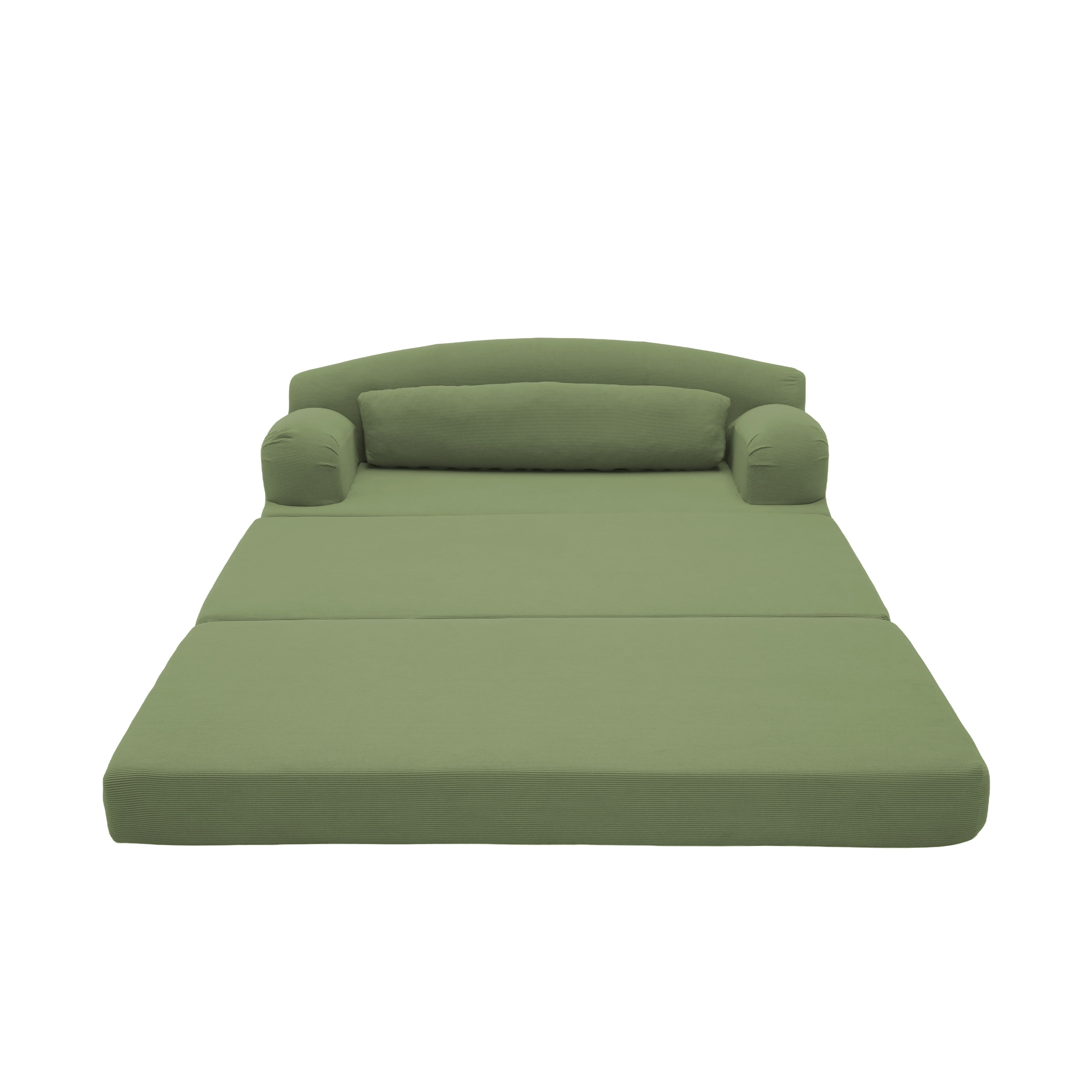 Leumius Futon Sofa Bed, Convertible Sofa Bed,Folding Boneless Couches,Low-Profile Boneless Couch for Living Room,15.8" H Low Seat Small 57" Foldable Floor Sleeper Mattress Lounge Space‑Saving