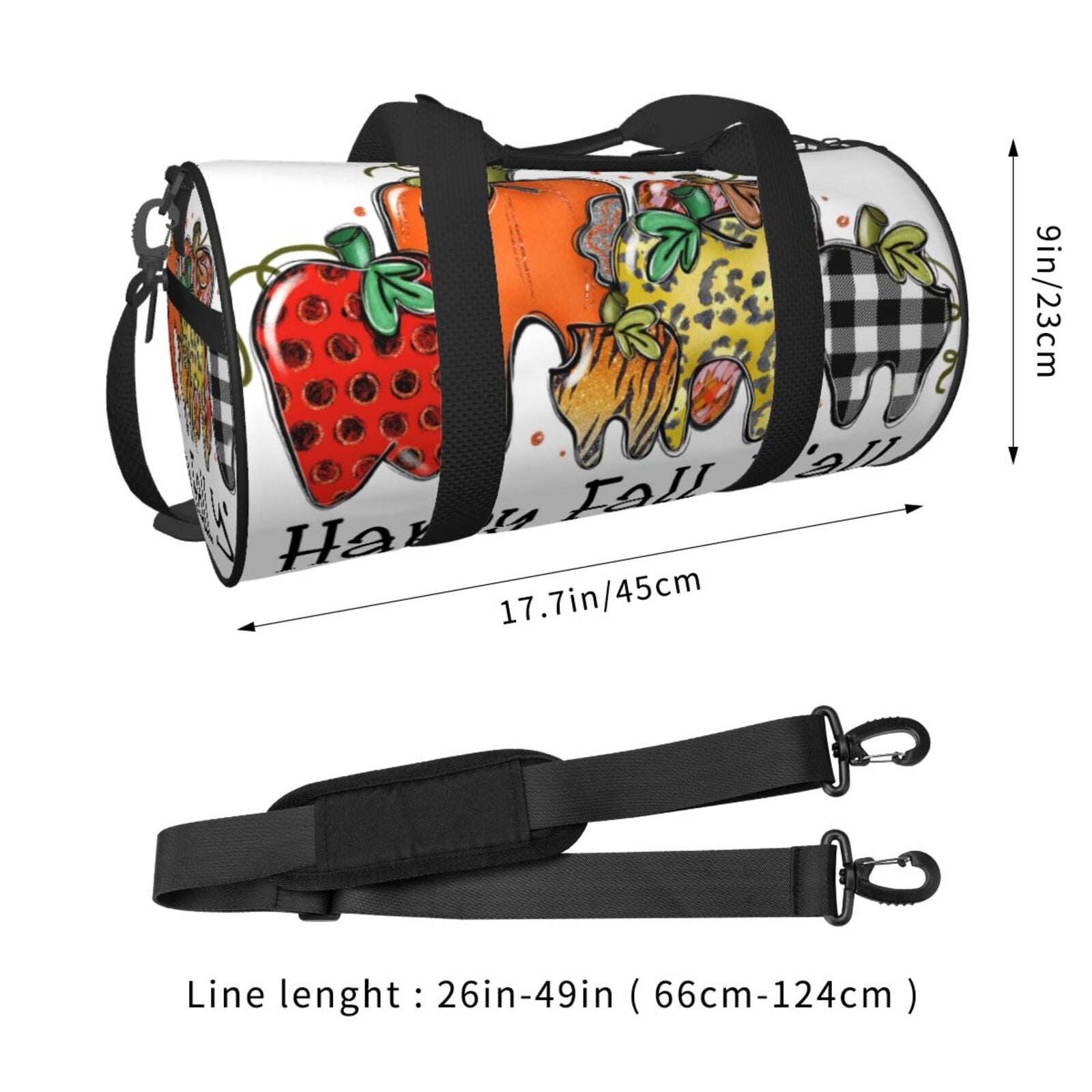 Vsdgher It'S Fall Y'All 45L Foldable Duffel Bag, Sports Gym Bag,Overnight Bag, Portable Weekender Bag for Airplanes