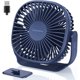 thumbnail image 1 of Ventilador USB, Mini Ventilador USB Ventilador de Escritorio, Ventilador Pequeño Silencioso 3 Velocidades Doble Ajuste de 360° con Gancho Adhesivo, Ventilador USB para Oficina, Hogar y Exterior (Azul), 1 of 5