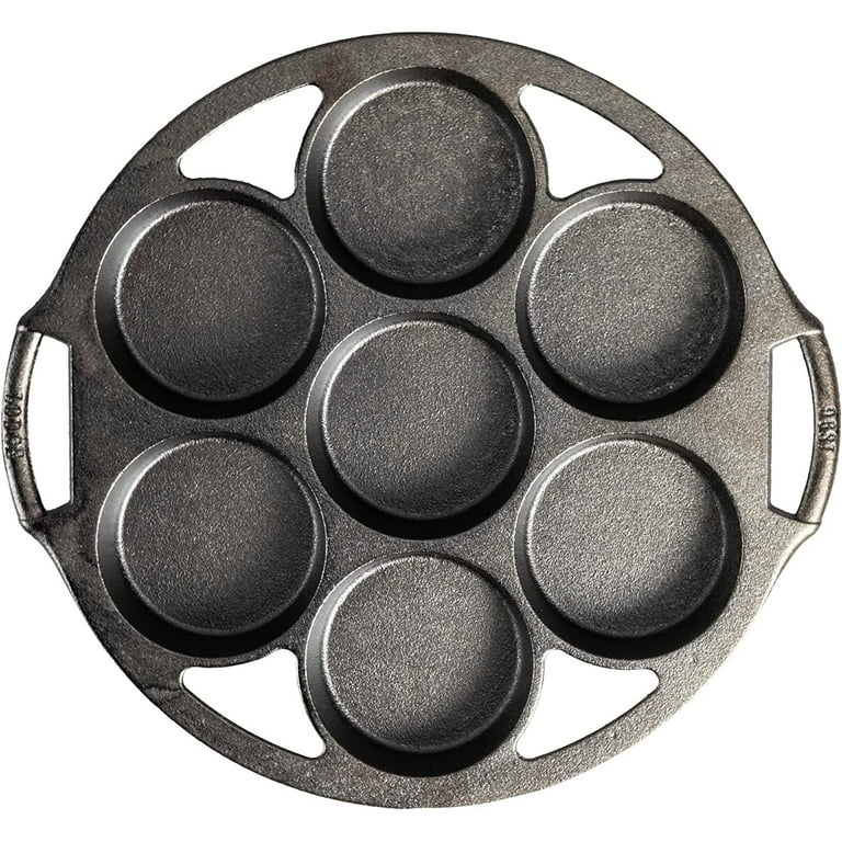  SUNSHNO Cast Iron Biscuit Pan Mini Cake Pan with