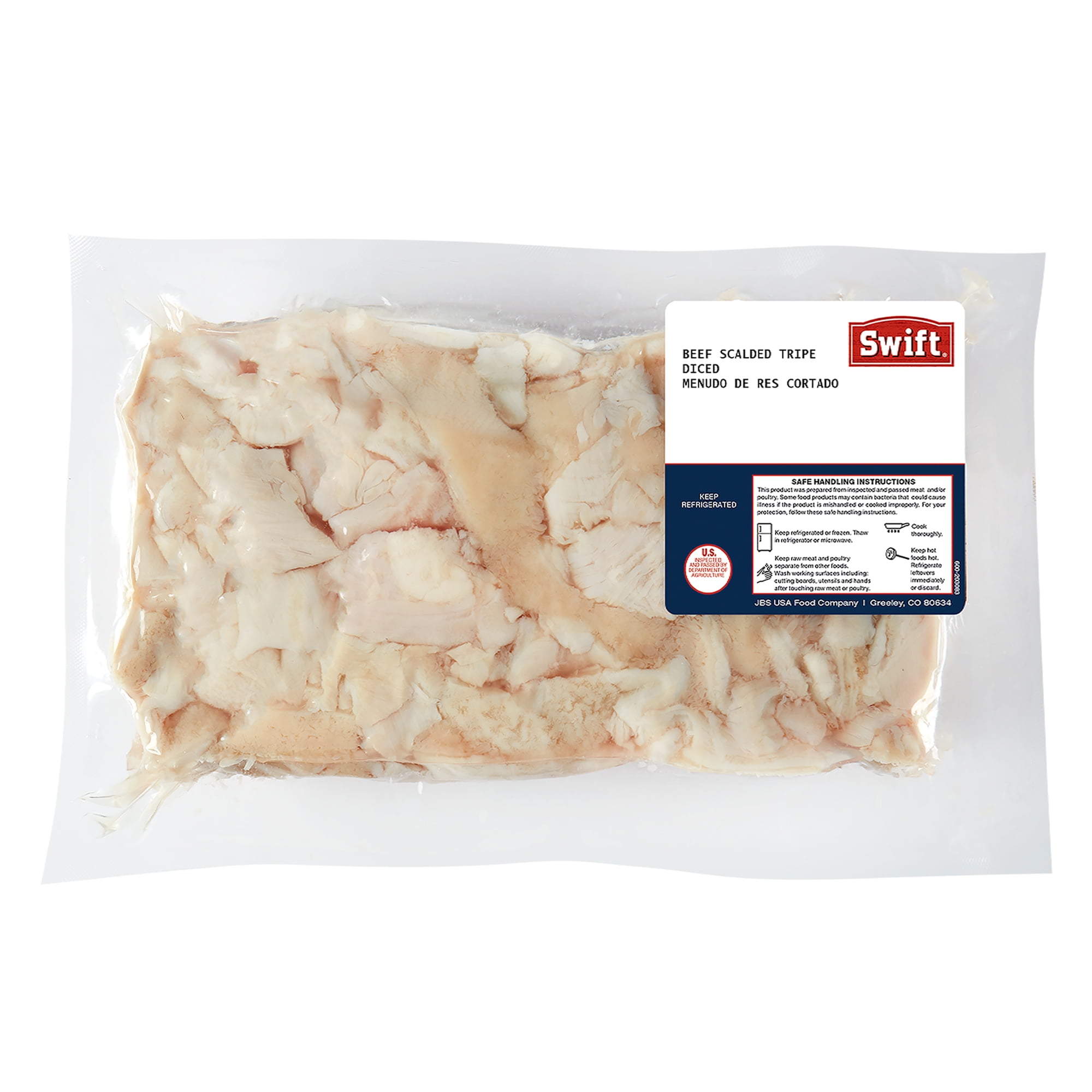 Swift®, Fresh Beef, Scalded Tripe, Diced, 2.25 3.75 lbs