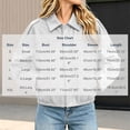 thumbnail image 2 of Iyufng Faux Leather Cropped Jackets for Women Collared Long Sleeve Full Zip Loose Casual Short Outerwear, 2 of 7