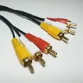 thumbnail image 3 of FLINT- 5Ft 3-Rca Red White Yellow Composite Stereo Audio Video Cable Vcr, Dvd, Tv, 3 of 3