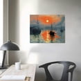 thumbnail image 3 of JEUXUS Giclee Canvas Prints Wall Art of Claude Monet Classic Oil Paintings Reproduction for Home Decor Impression Sunrise Extra Large Modern Gallery Wrapped Seascape Sea Picture Artwork, 3 of 4