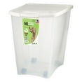 Van Ness 50 lb Pet Box Dog Food Rolling Storage Container with Wheels
