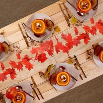 Fmbmuo Faux Maple Leaf Vine Garland for Fall Decor, Farmhouse Style, Realistic Colors