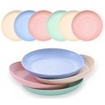 thumbnail image 2 of 4Pcs Dinner Dishes Wheat Straw Dinner Plates Set Eco Friendly Full Tableware Of Plates Set Kitchen Accessories Plates Dinnerware Pink 9 inches, 2 of 6