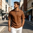 thumbnail image 2 of Hearthz Mens Big and Tall Polo Shirts Moisture Wicking Men Short Sleeve Shirt Casual Summer Shirt Soft Breathable Golf Polos for Men Brown L, 2 of 9