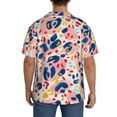 thumbnail image 3 of Kdxio Men'S Hawaiian Shirt For Men Short Sleeve Shirt Hand Painted Abstract Leopard Print Summer Casual Holiday Beach Button Down T-Shirts, 3 of 5