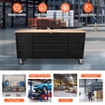 thumbnail image 3 of Garvee 72" Rolling Workbench, Heavy Duty Tool Chest Workbench with 15 Drawers and Locking System for Garage, Warehouse, Black, 3 of 8