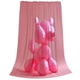 thumbnail image 2 of Fotbe Pink Balloon Puppy Art Manta de Franela Acolchonada con Estampado, Súper Suave y Esponjosa, Extra Grande para Sofá, Cama, Uso Todo el Año-80"x60", 2 of 7