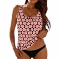 thumbnail image 3 of ZJXFGS Women's Bikini Sets,Cute Swimwear Beach Outfits Two Piece Retro Vintage Tummy Control Swimsuit Bathing Suit Tummy Control High Waisted Bathing Suit Pink 2XL, 3 of 9
