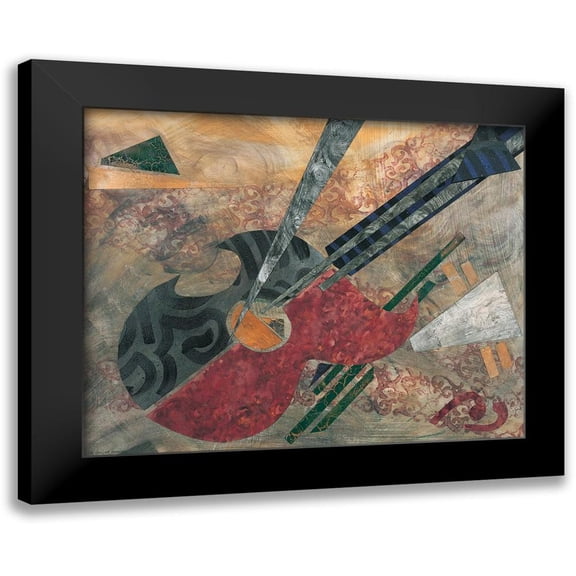 Simons 14x12 Black Modern Framed Museum Art Print Titled - Song of Nashville