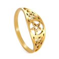 thumbnail image 2 of Gold Celtic Pentacle Ring Stainless Steel Protection Star Band, 2 of 3