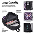 thumbnail image 6 of Naloa Skull mushroom space Print Large Capacity Backpack Lunch Bag Pencil Case Combination 3 Piece Set for Student, 6 of 8