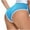 Blue, variant on Staron Women's High Waist Workout Shorts Yoga Capris Leggings Basic Casual Comfy Stretchy Elastic with Mesh, Green L