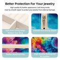 thumbnail image 3 of tie dye Travel Portable Square Necklace Organizer Jewelry Box Earring Holder for Girls and Women - Store Rings, Earrings, Necklaces, Bracelets, and More, 3 of 6