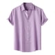thumbnail image 1 of Camisa de manga corta de verano para hombre, color liso y solapa - Estilo sencillo y moderno, poliéster, para todas las estaciones, 1 of 7