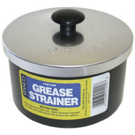 Non Greasy Light - GS1200 Non-Stick Grease Strainer, Black, Holds 32 FL Oz By Stanco