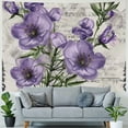 thumbnail image 4 of Orinice Purple Flowers Tapestry Wall Hanging Unique Style Graphic Tapestries Home Wall Decor Art for Living Room Bedroom Apartment Farmhouse Dorm 50x40inch, 4 of 6