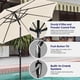 thumbnail image 5 of Sombrilla de patio iPower de 9 pies con inclinación y manivela, color beige, 5 of 7