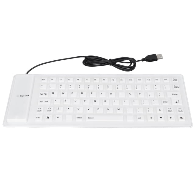 Clavier en Silicone Souple, Clavier Enroulable Souple Confortable Diverses Couleurs Bouton Muet Conception Entièrement Scellée pour PC Portable