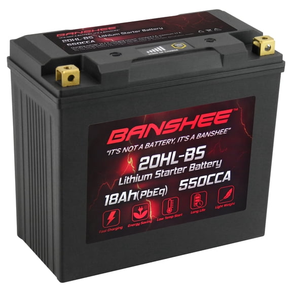 Banshee 20L-BS LiFePO4 Motorsports Battery Compatible with Honda GL1800 Valkyrie ABS 2014 to 2014