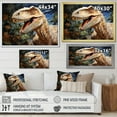 thumbnail image 4 of Designart "Pastoral Scene with a Prehistoric Dinosaur Legacy I" Animals Floater Framed Canvas Art Print, 4 of 7