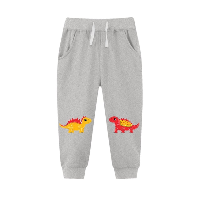 Cowsor Toddler Kids Cotton Active Jogger Pants,Kids Cartoon Sweatpants Casual Lounging Bottoms