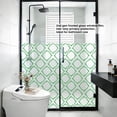 thumbnail image 2 of DKTIE 35.4" x 78.7" Green Botanical Lattice Window Film, Static Cling Privacy Cover, Anti-UV & Heat Blocking for Bathroom Bedroom, 2 of 8