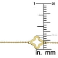 thumbnail image 4 of KoolJewelry 14k Yellow Gold Clover Flower Station Anklet (adjusts to 9 or 10 inch) | Women's Jewelry, 4 of 4