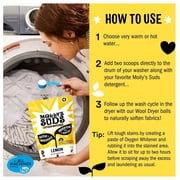 Mollys Suds Oxygen Whitener Bleach Alternative, Chlorine-Free & Color Safe with Lemon Essential Oil, 41.09 oz