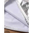 thumbnail image 5 of Sinleey Kids Girls Shiny Metallic Crop Tank Top and Boy Shorts Set Stage Performance Dancewear Silver 150, 5 of 6